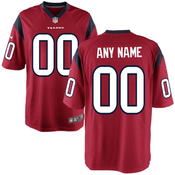 Men Houston Texans Nike Red Custom Alternate Game NFL Jersey->customized nfl jersey->Custom Jersey